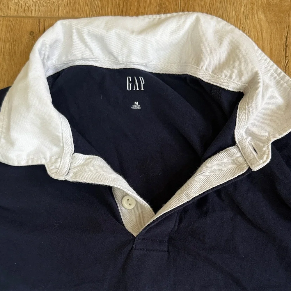 GAP Striped Long Sleeve Polo